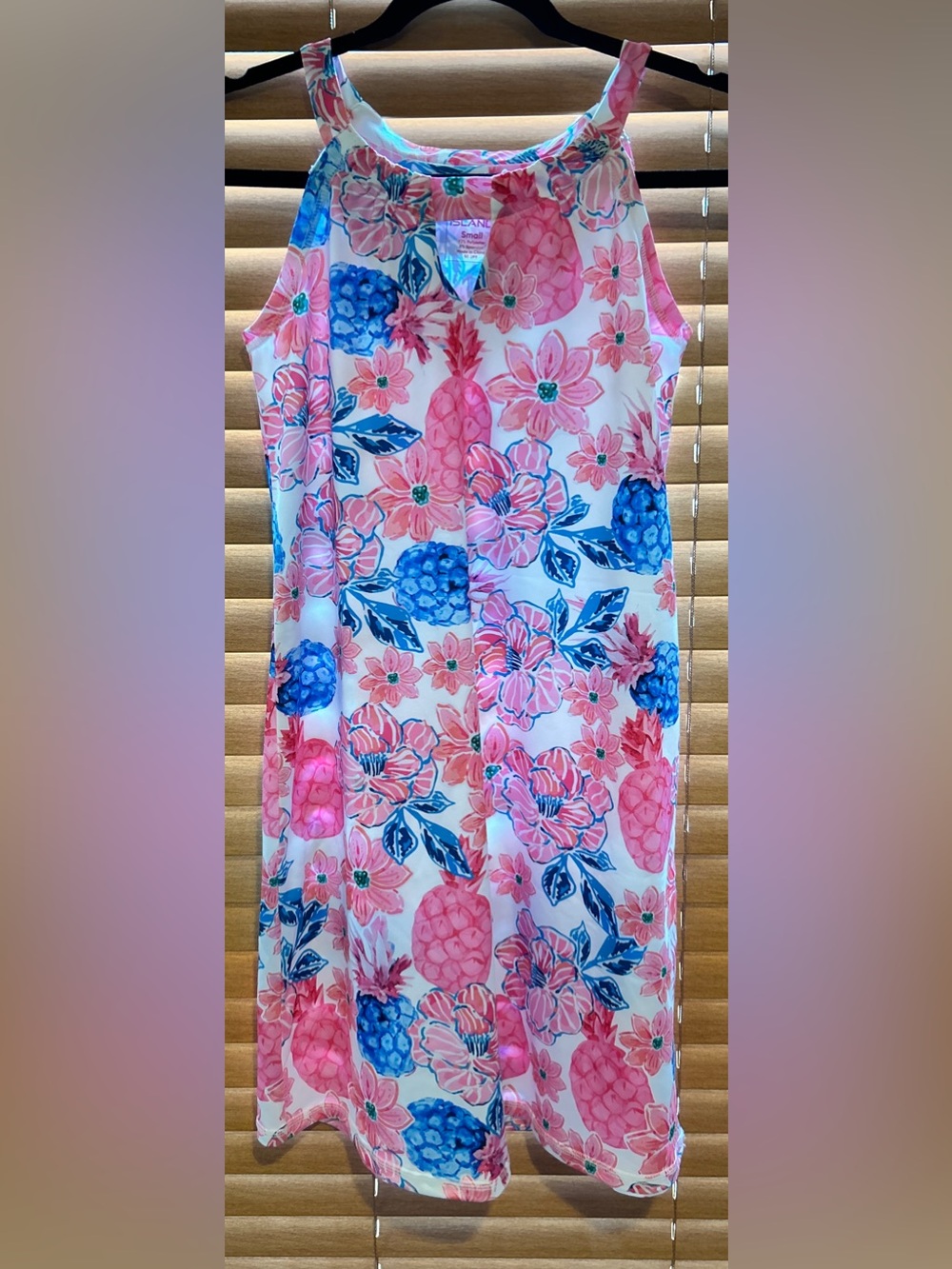 *NWOT* Alvin’s Island Floral Pink & Blue Mini Dress– Tropical Print